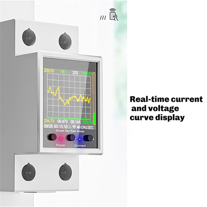 【НОВИНКА】GR2P 100A умный счетчик электроэнергии Tuya Wi-Fi счетчик энергии на DIN-рейку цифровой дисплей монитор напряжение кривая амперметр