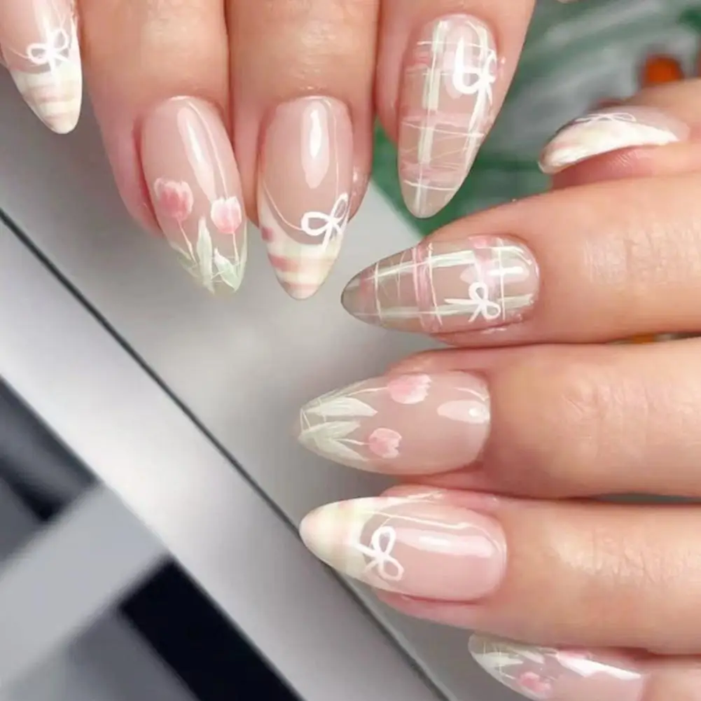 Nail Art Full Cover Artificial Fake Nails Patch with Detachable Piece Relief Drill Nail Nails Butterfly Three-dimensional F F1Y9