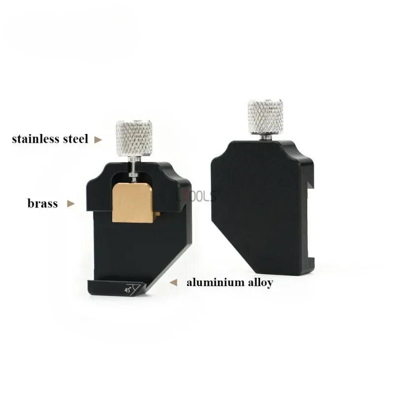 Steel Ruler Positioning Block Gauge 45 Degree Angle Scriber Line Marking Gauge Woodworking Square Scribe Tools for Ruler Locator