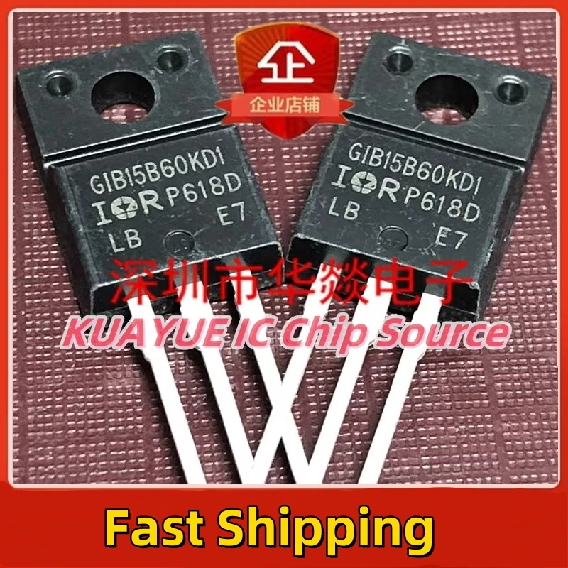 10PCS-30PCS GIB15B60KD1 IRGIB15B60KD1TO-220F 600V 12A Fast Shipping Quality Guarantee