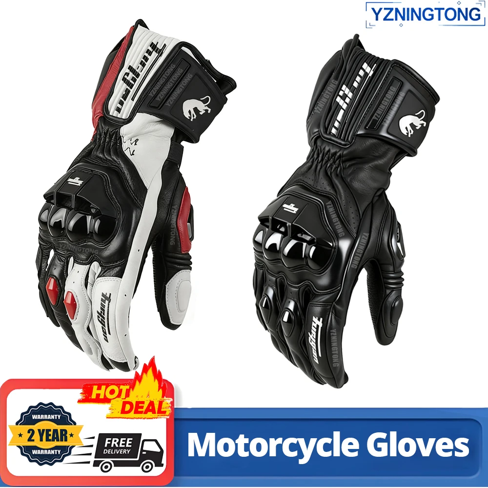 

Full Finger Motorcycle Leather Gloves Wear Resistant Motocross Racing Gloves Touch Screen Moto Outdoor Gloves for Kawasaki BMW
