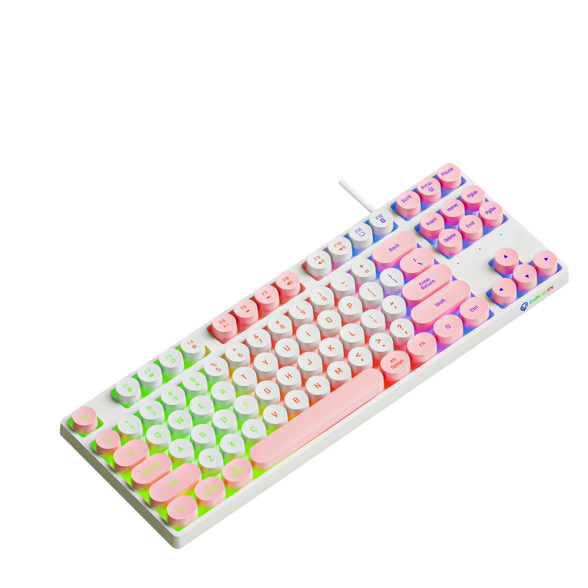 

DK100 Punk Mute keyboard Wired Retro Punk Office esports Wired luminous mechanical feel keyboard