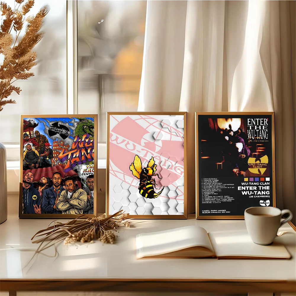 WU-T--TANG CLAN Classic Vintage Posters Waterproof Paper Sticker Coffee House Bar Home Decor