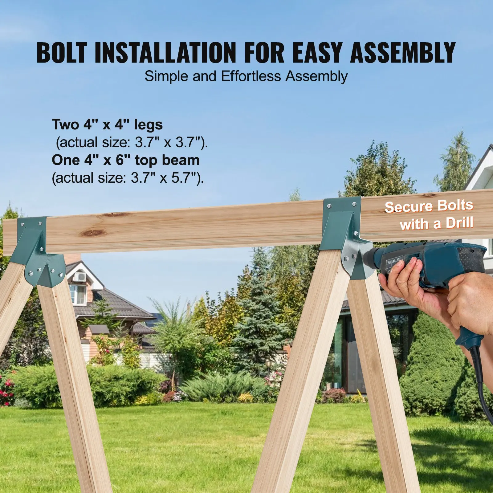 

A-Frame Middle Swing Set Brackets, Heavy Duty Carbon Steel Swing Set Hardware With Mounting Hardware, DIY Swing Set Bracket Swing Set Kit For 4x4 Legs & 4x6 Beam, Green (3 Pcs)