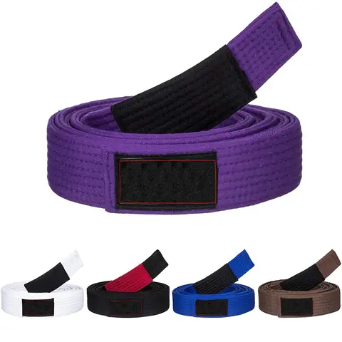 Brazilian Jiu Jitsu BJJ Belts 215cm - 315cm Adult  A0 A1 A2 A3 A4 Black Brown Purple Blue White Free Embroidery Name