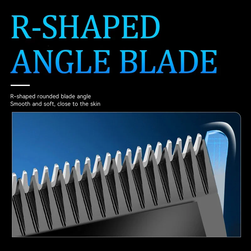 Kemei KM-PG1071 مقص الشعر المهنية قابلة للشحن مقص الشعر اللاسلكي مقص الشعر الكهربائية عدة الرجال تتلاشى مقص الشعر