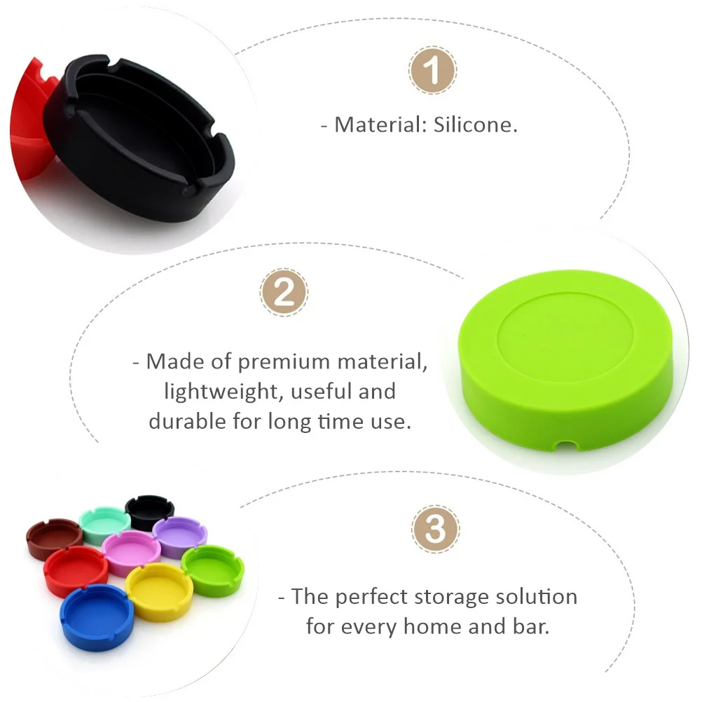 

5pcs Silicone Bottle Pad Nonslip Protection Mat For Wine Beer Beverage Holder Organizer Coaster Storage