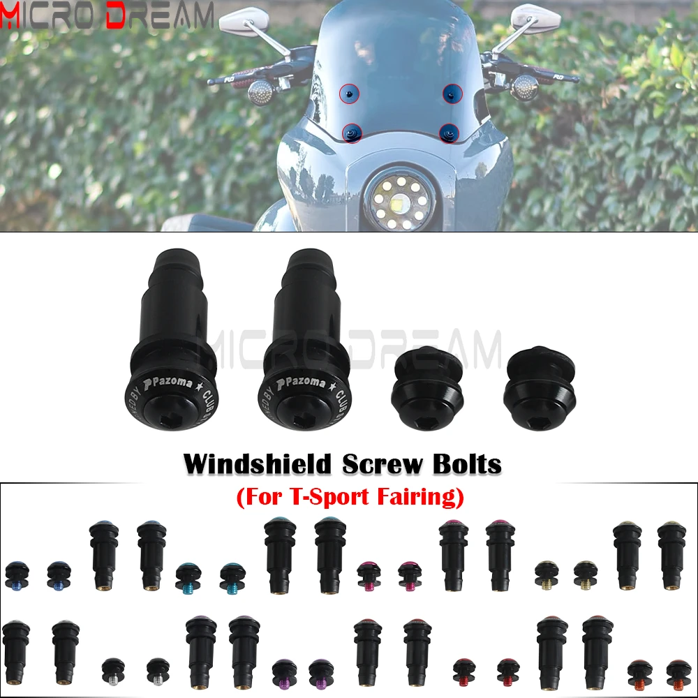 Motorcycle Windscreen Bolt Locknut Washer Screw For Harley Dyna Wide Glide Low Rider S Windshield Fairing Fasterner Mount Kit