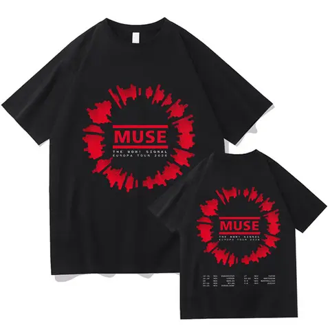 The Wow Signal Tracklist T-shirt MUSE Design Tshirts Pure Cotton Summer Short Sleeve Female TShirt Graphic Merch Streetwear Tops