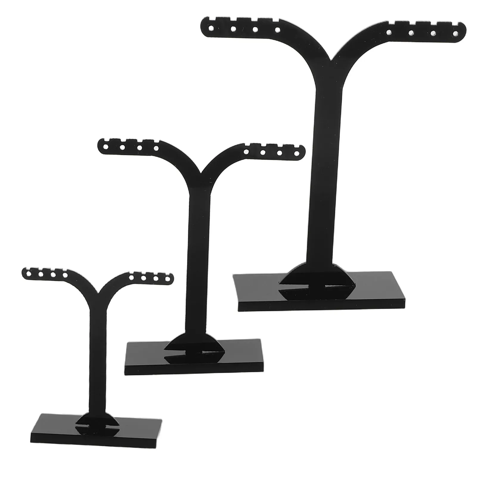 

3Pcs Acrylic Earring Jewelry Stand Three Size Display Rack Organizer Retail Display Holder Storage for Earrings Necklaces