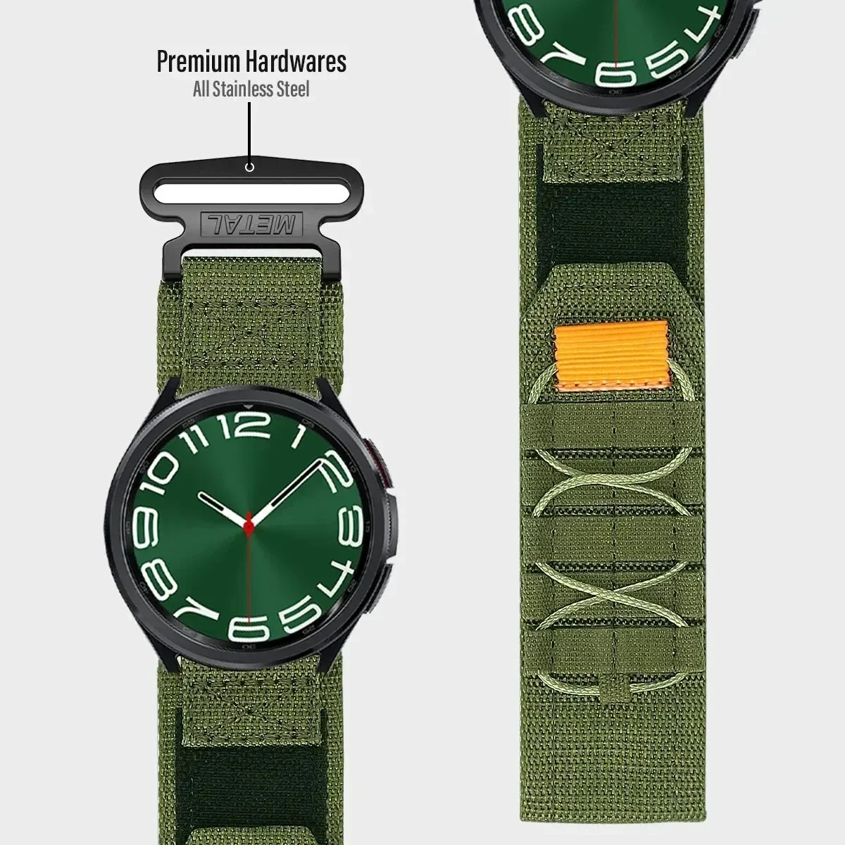 Cinturino senza spazi vuoti per Samsung Galaxy Watch 4/5/6/pro/classic 44mm 40mm 43mm 47mm 45mm cinturino in nylon Quick Fit Galaxy watch 6 braccialetto