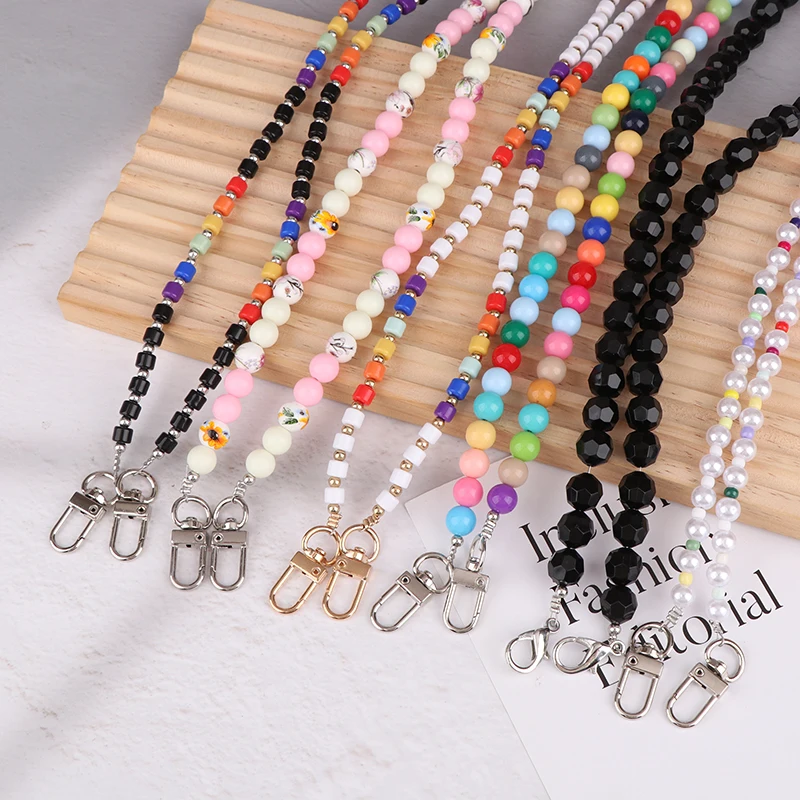 Anti-lost Chain Phone Lanyard Strap Bag Chain Plush Doll Chain Decoration Crossbody Beaded Accessories