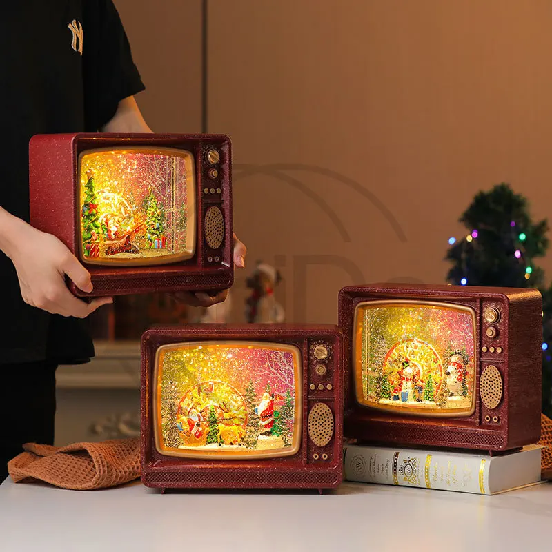 

New Christmas LED Light Strip with Music, Snowfall TV Decoration, Holiday Gift & Ornament