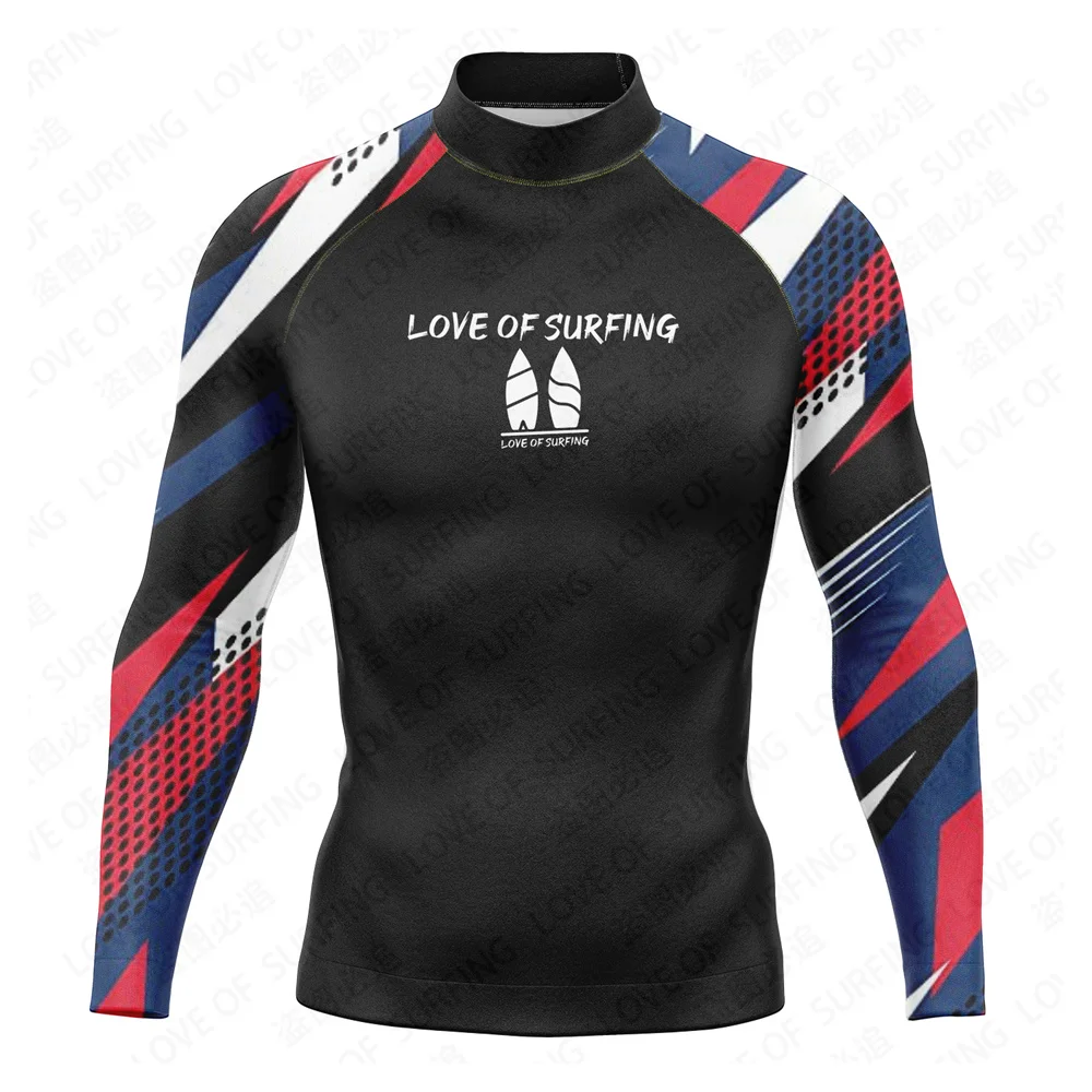 

Rush Guards Summer Water Extreme Surfing Sports Surfing Suit Long sleeved Men's Quick Dried Swimwear Sunscreen Suit Customizable