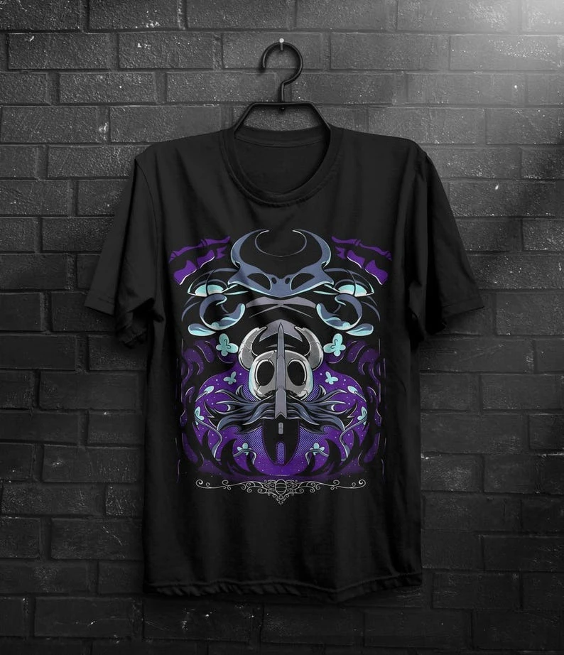 Hollow Knight T-shirt Vintage Loose Oversized Unisex Print T-shirts for Men Women Fashion Hip Hop Retro Fashion soft Comfortable
