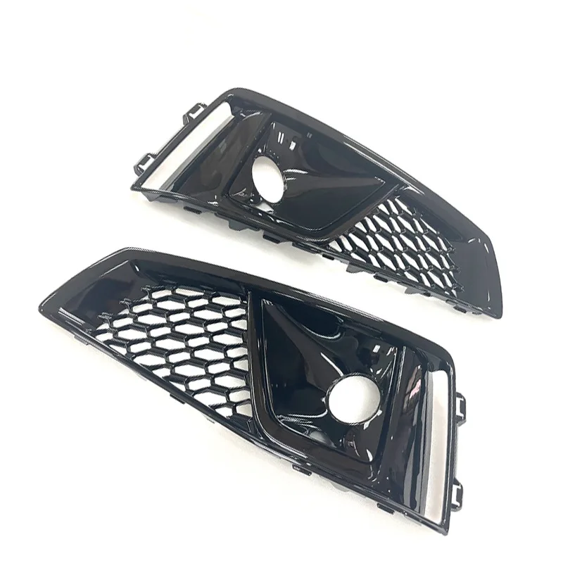 For 2019 Audi A4 Modification fog lamp frame Customization of S4 black matte fog lamp cover with penetrating holes.