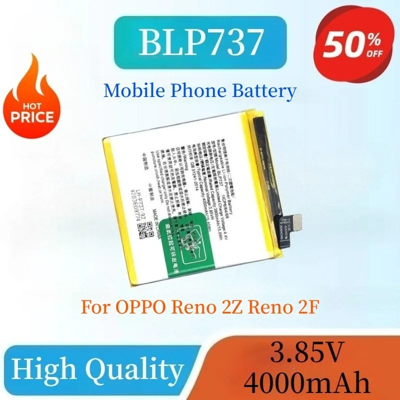 

BLP737 3.85V 4000mAh Replacement Battery For OPPO Reno 2Z Reno 2F Phone Battery Brand New High Quality