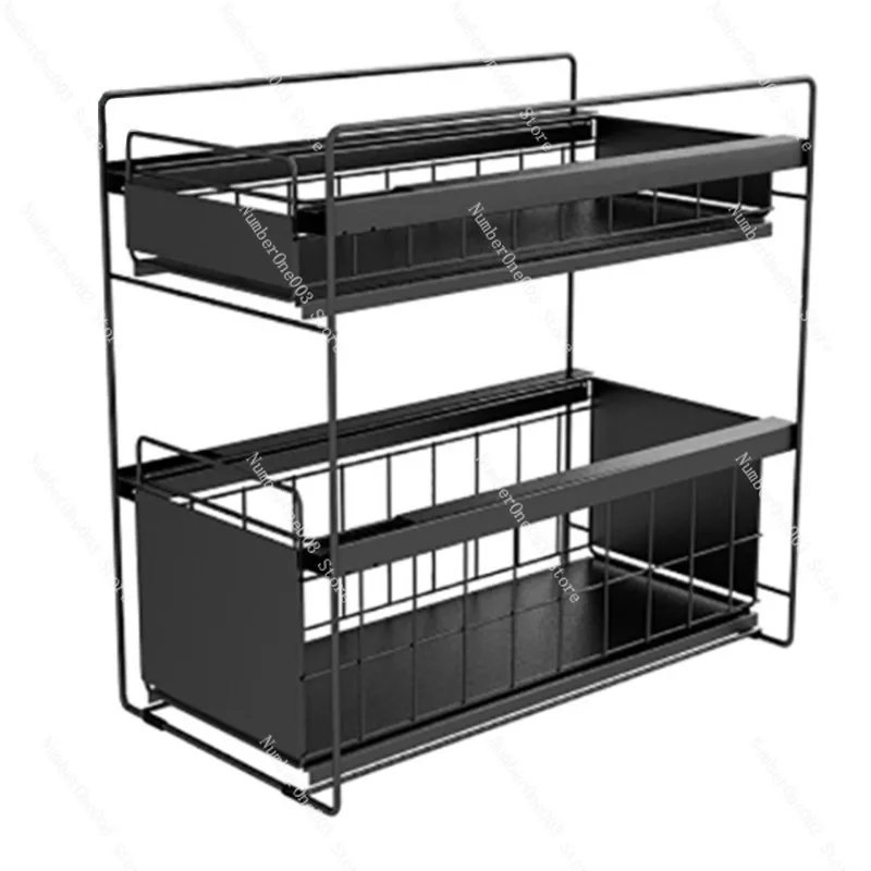 

Kitchen Standing Kitchen Push-pull Storage Telescopic Sundry Cabinet Supplies Under The Cabinet Finishing Rack