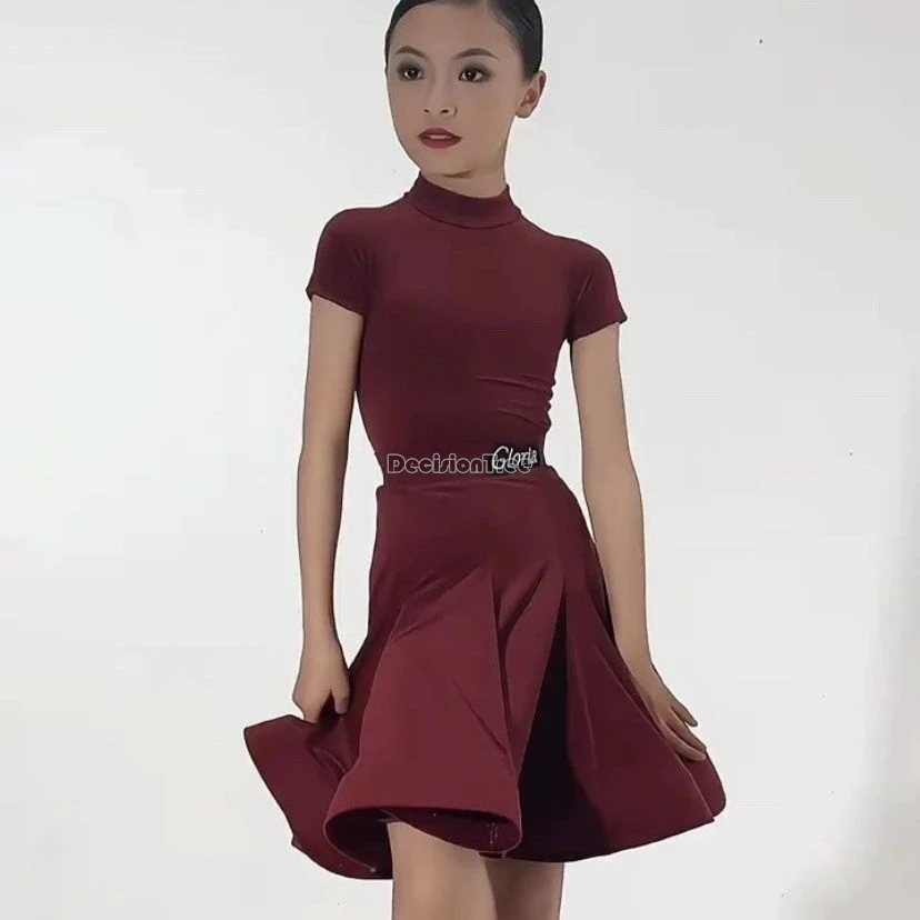 ชุดเต้นลาตินสำหรับเด็กผู้หญิง ปี 2025 ชุดฝึกซ้อม ชุดแสดง ยืดหยุ่นได้