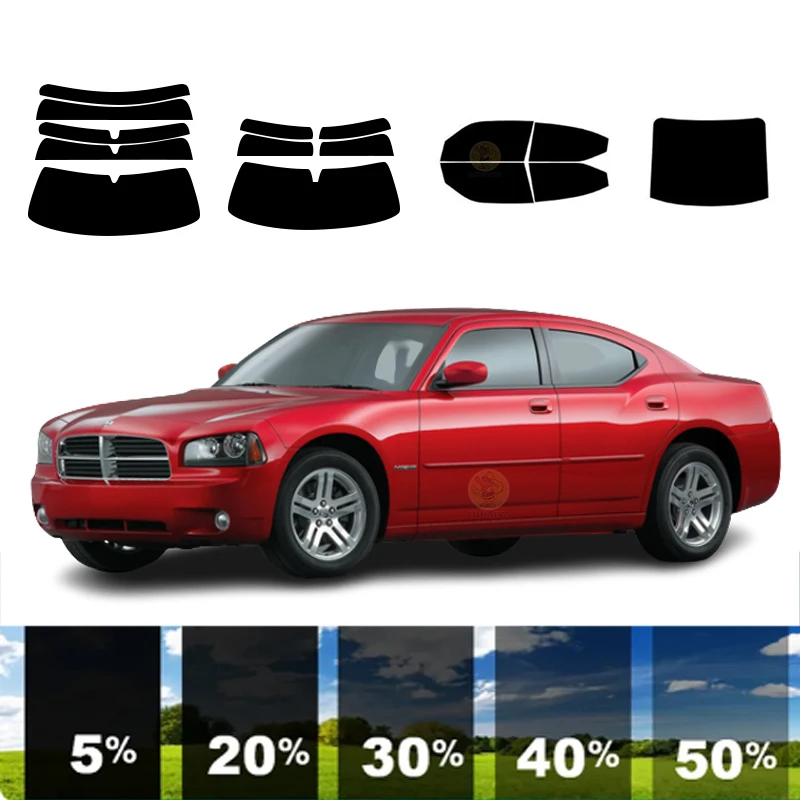 

precut Removable Window Tint Film For Car 100% UVR 5%-70%VLT Heat Insulation Carbon ﻿For DODGE CHARGER 4 DR SEDAN 2006-2010