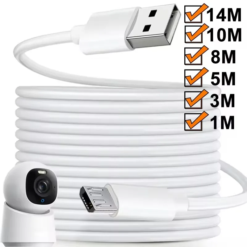 1-10m Micro USB Extra Long Data Cable Quick Charging Wire for Android Xiaomi Samsung Camera VR Monitor Power Bank Extension Cord