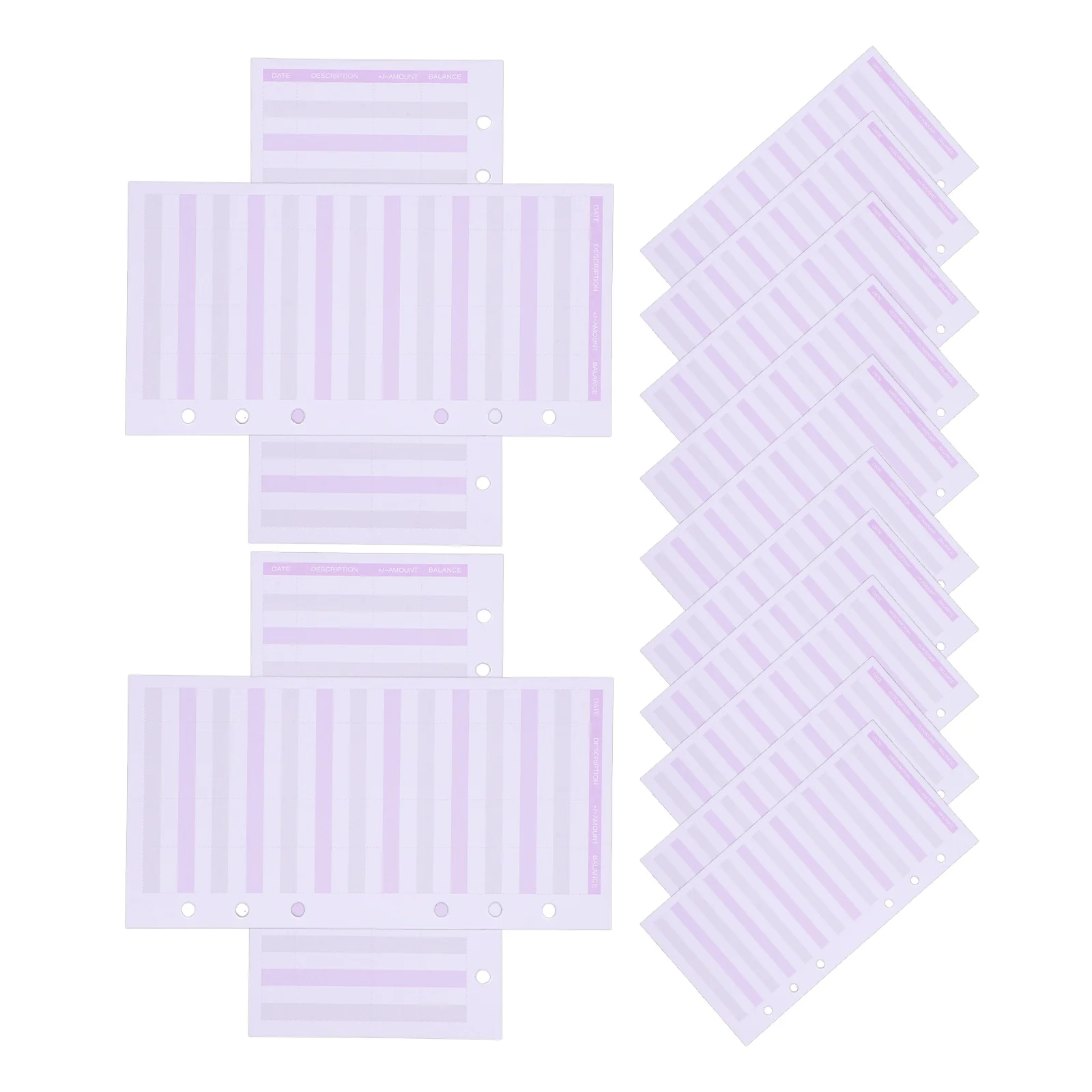 

60pcs Budget Card Binder Planners Inserts Replacements Tracker Sheets Envelope Design Recording Practical Business