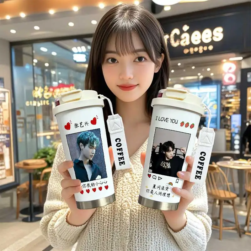 

Zhang xing Large Capaci Stainl Steel Insulated Water Bottle for Students Coffee Drinking Cartoon Design Portable Cup