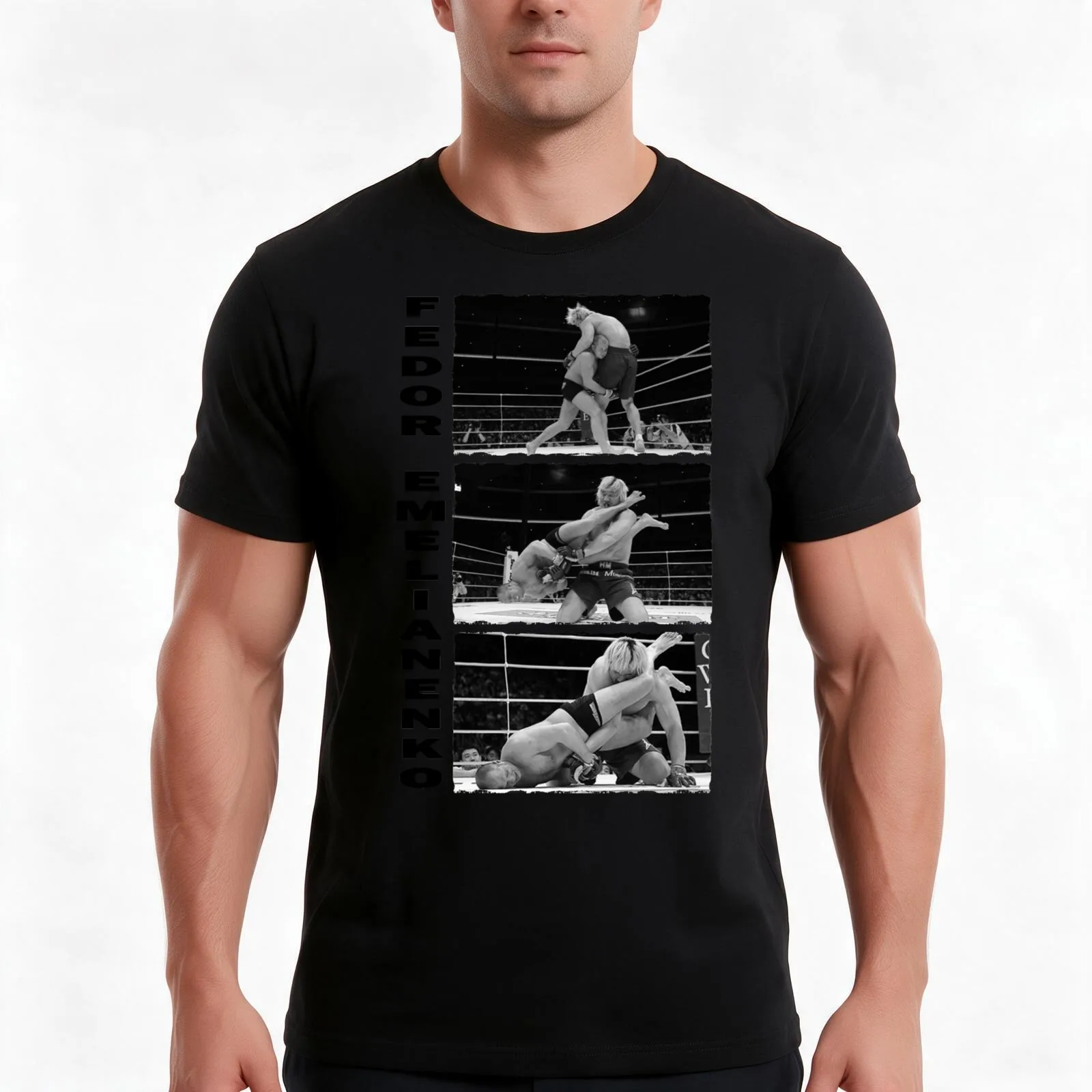 Fedor Emelianenko Essential T-Shirt, Summer Casual Cotton Tee, Oversized Streetwear Tops, Vintage Graphic Print, 100% Cotton