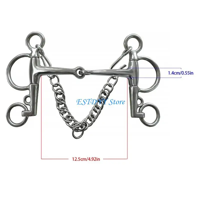 G6DE مهنة أبواق الحصان من الفولاذ المقاوم للصدأ لركوب الخيل الرياضية مقاومة للصدأ والمواد المقاومة للتآكل لقمة الحصان