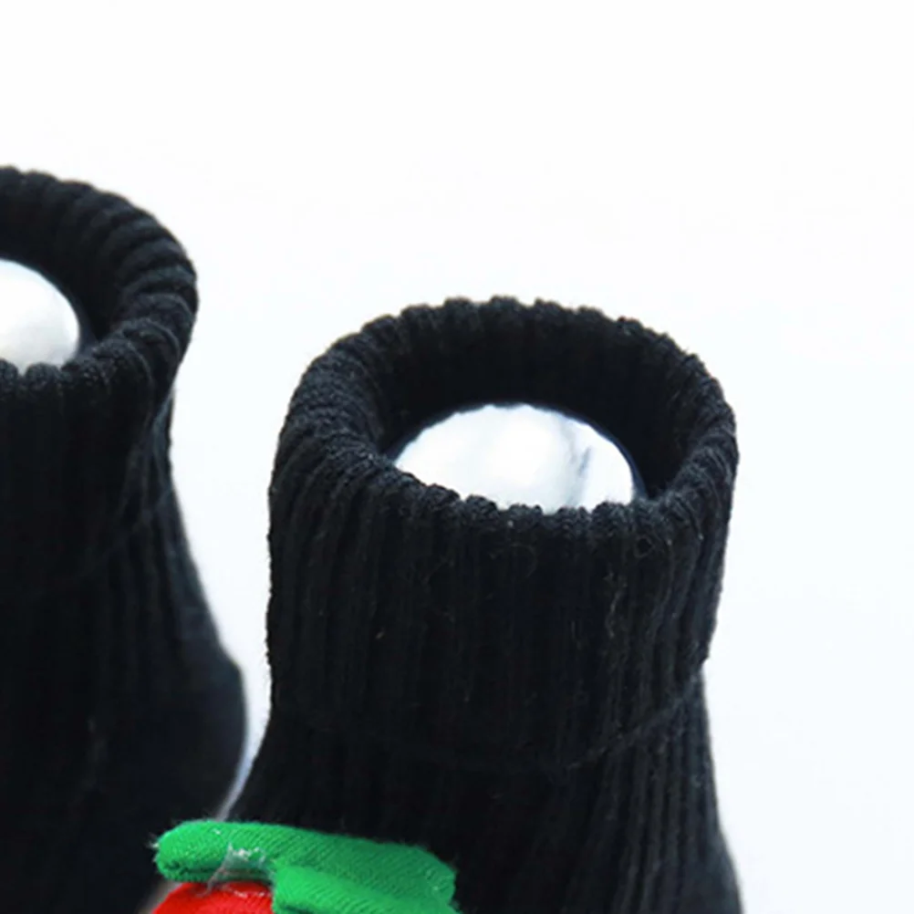 

Baby Floor Socks Anti-Slip Dispensing Autumn Winter Cotton Comfortable Toddlers Footwear Black Strawberry Size S for 0-1 Years