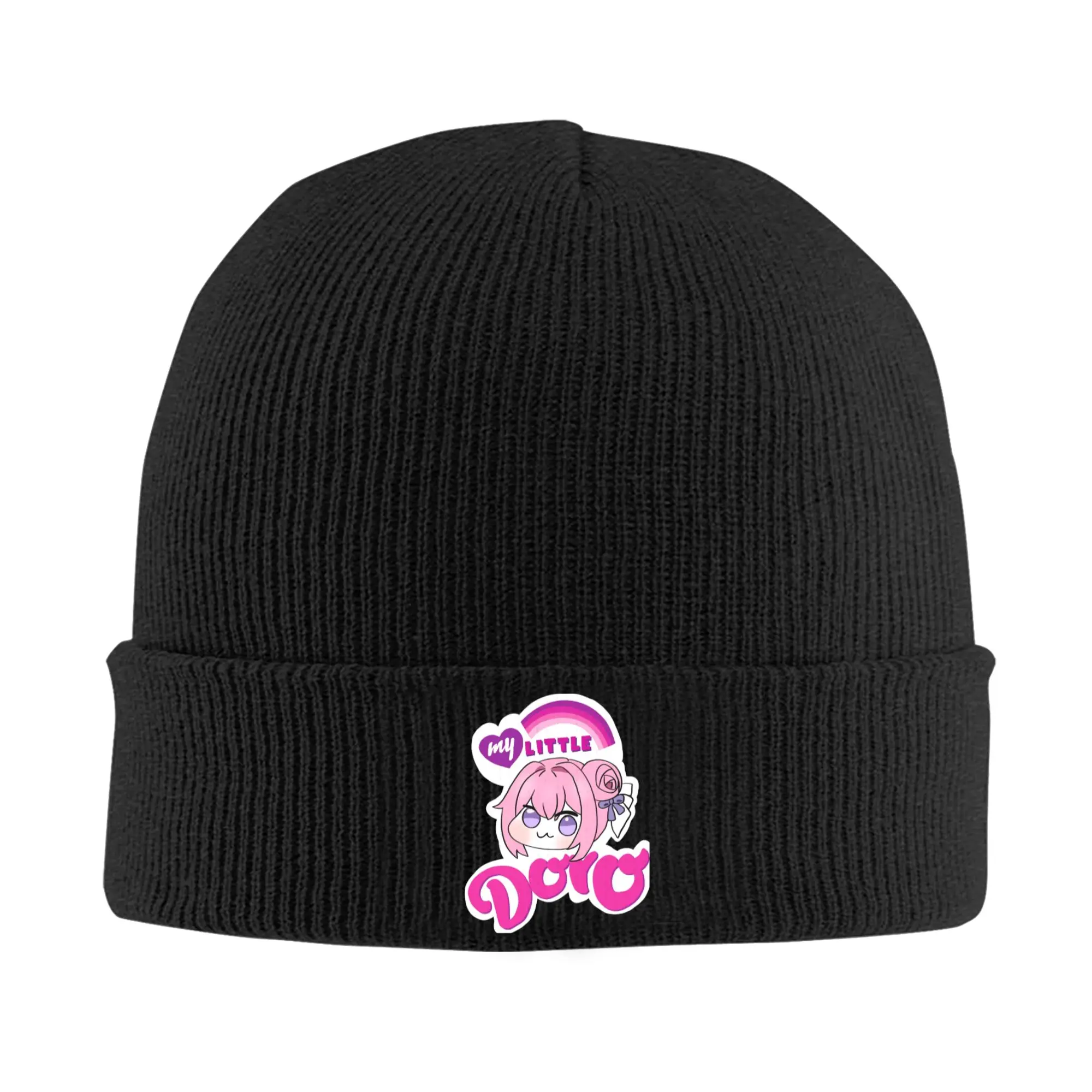 My Little Doro Meme Nikke Anime Cartoon Game Knitted Caps for Women Men Skullies Beanies Autumn Winter Hats Acrylic  Warm Cap