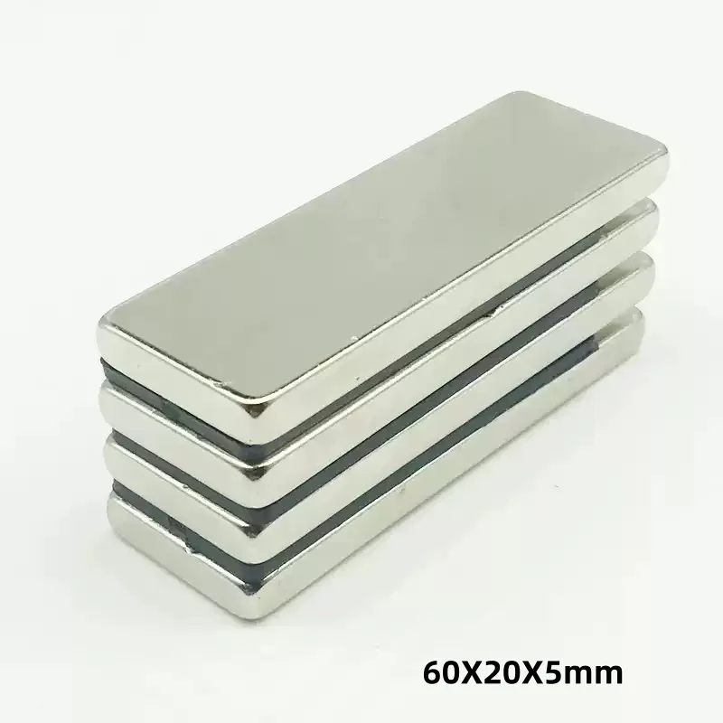 60x20x5mm N35 Rectangle Block Neodymium Magnet Super Strong Permanent NdFeB Rare Earth Magnet 60*20*5mm