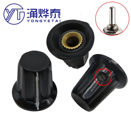 YYT-perilla de interruptor de potenciómetro de baquelita de K17-01, tapa con orificio interior de 4mm, utilizada principalmente para potenciómetro de WXD3-13, 5 uds.