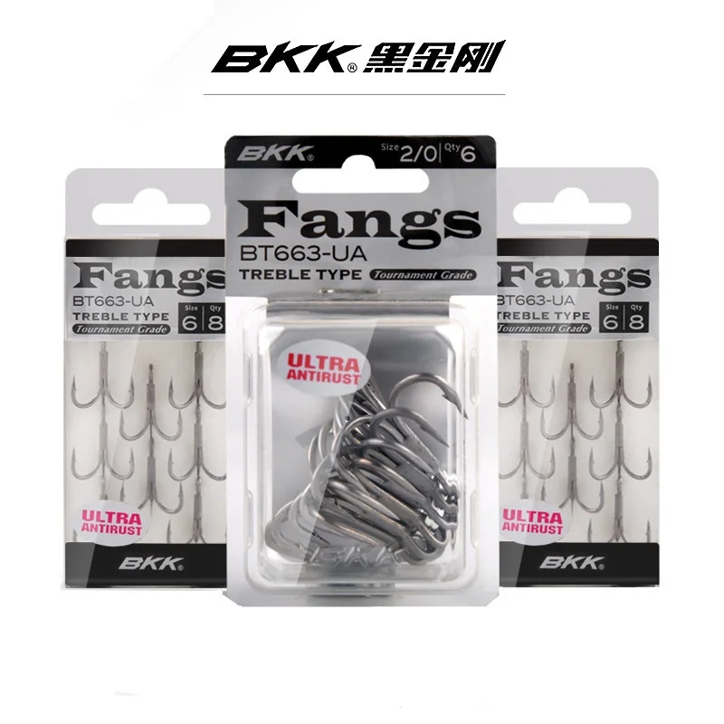 Anzuelos triples BKK BT663-4X con púas para señuelo agua lenta mar río - imagen 5
