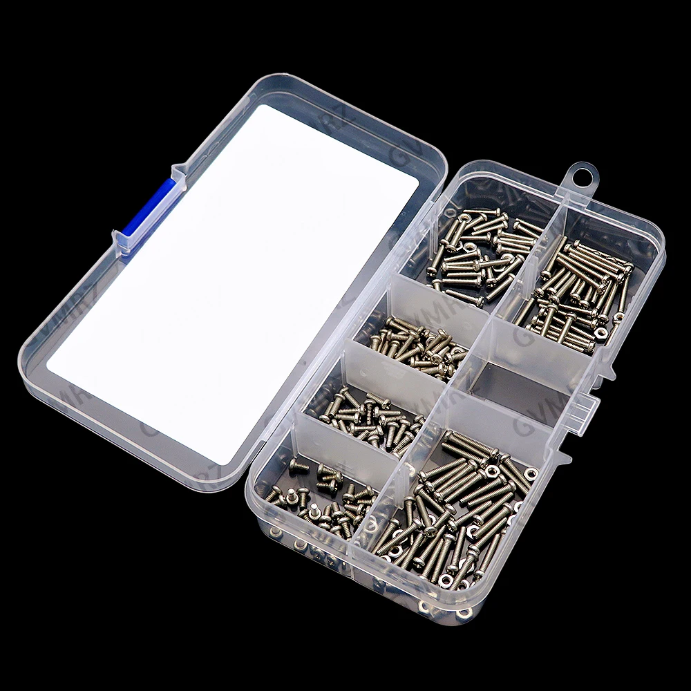 230PCS M2 Phillips Screws Nuts Bolts 304 Stainless Steel Button Head cap screw set Assortment Kit small screws Kit Connector