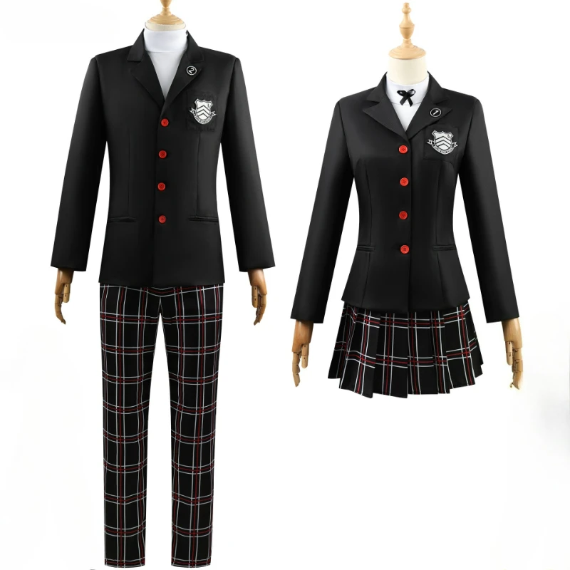 

Amamiya Ren Cosplay Costume Kasumi Yoshizawa Cosplay Men Women School Uniform Unisex Halloween Suit Coat Party Black Uniform Set