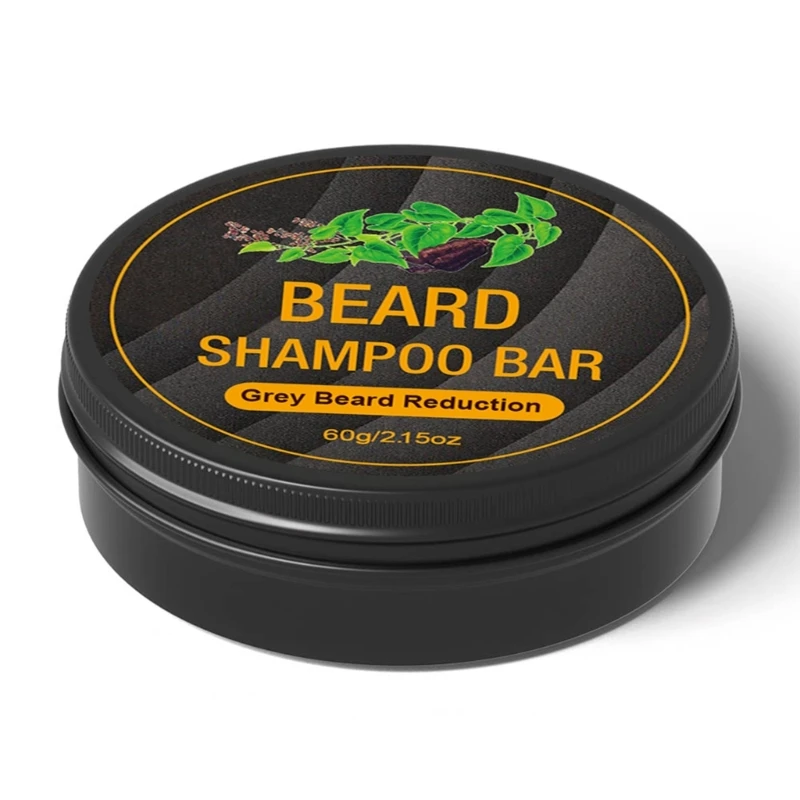 Barra champú para barba para hombres Regalo para padre Regalo reducción cabello gris con espuma rica