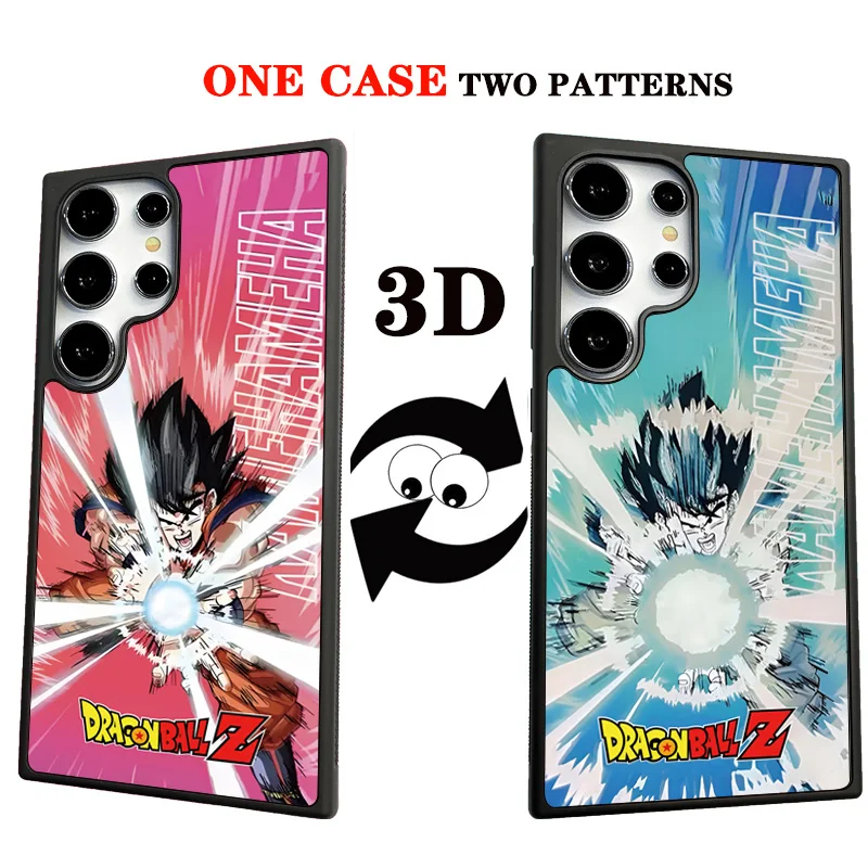 3D Changing Visual Dragon Ball Goku Case for Samsung Galaxy S25 Ultra S24 Plus S23 S22 Shockproof Back Cover