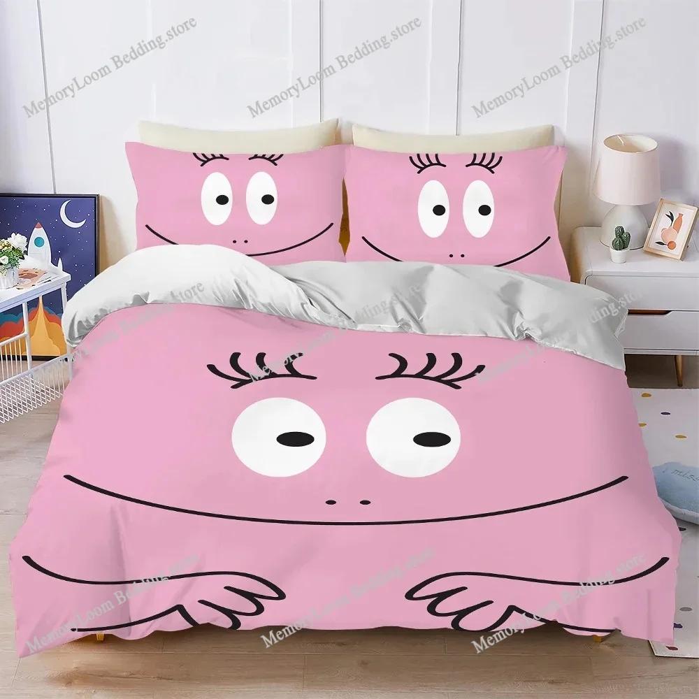 Cartoon B-Barbapapa Duvet Cover Set Home Style Bedding Soft Laundry Cotton Bed Student Dormitory Gift Home Textileextile741