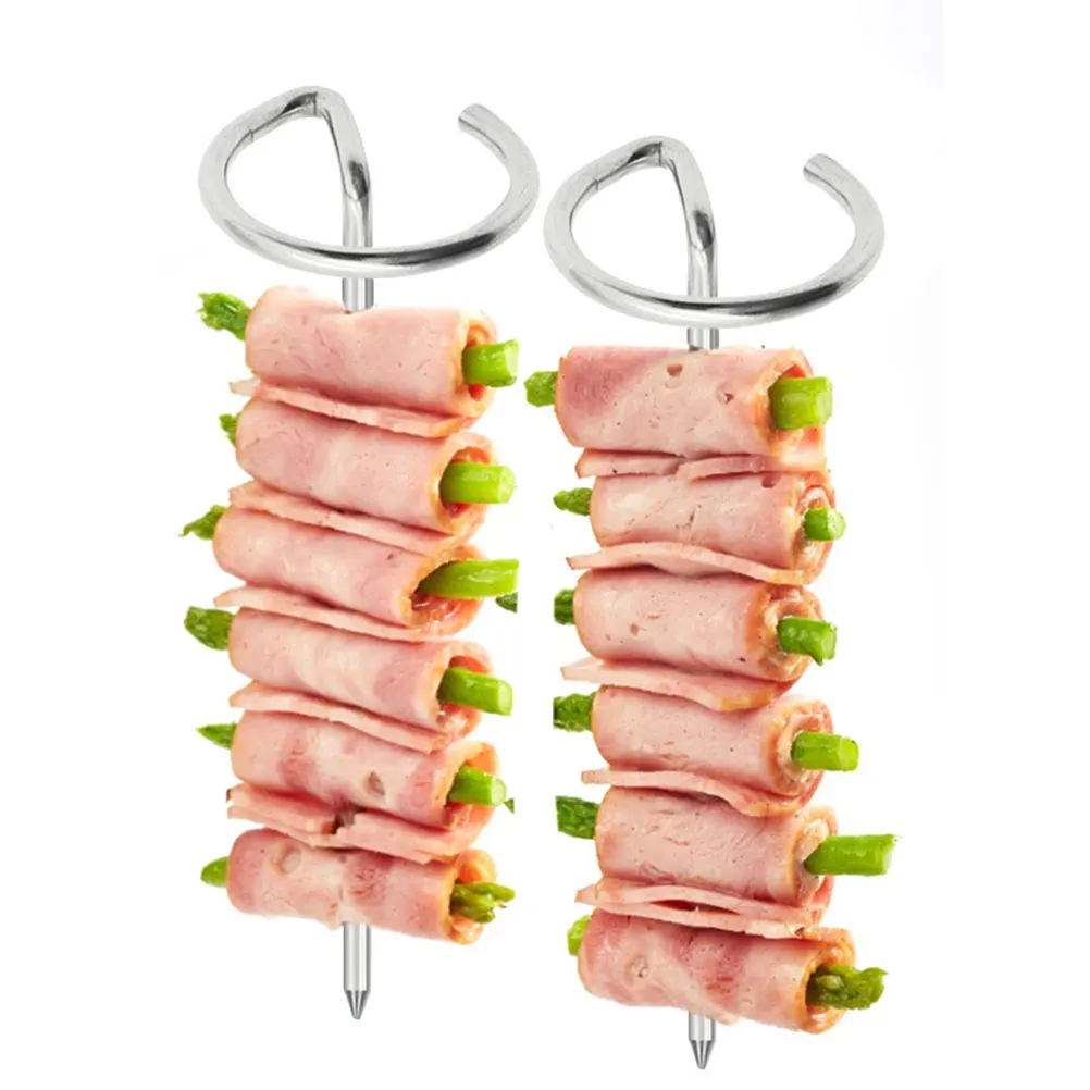 

10Pcs Standing Skewers for Grilling Meat Stainless Steel Air Fryer Accessories Metal Skewers for Air Fryer Skewer Sticks