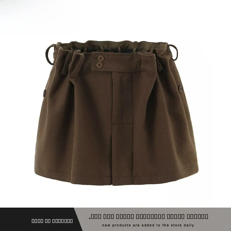 

Осень-зима, Новое поступление, женская модная юбка трапециевидной формы, плиссированная юбка из смеси полиэстера с низкой талией, удобная для поездок на работу