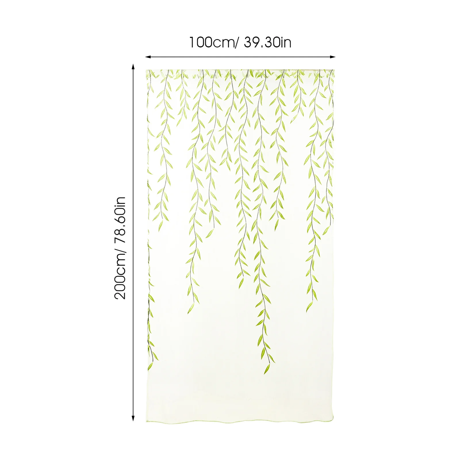 Cortinas de voile 100x200cm, verde, transparente, janela, tule para quarto, sala de estar, haste de bolso, filtragem de luz, privacidade, têxtil doméstico