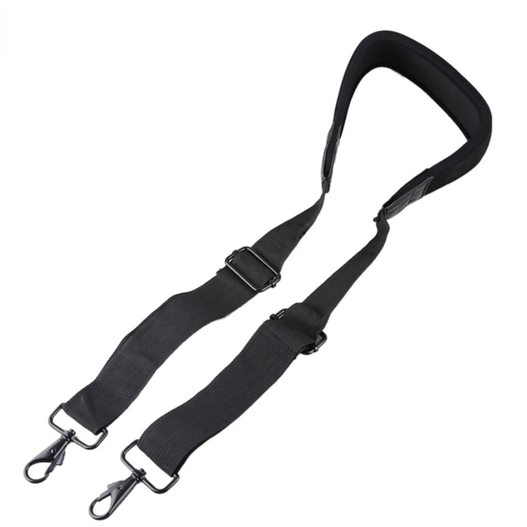 Black Adjustable Shoulder Bag Strap with Double Hooks for Canon Nikon Laptop Computer Camera Stabilizer Bag