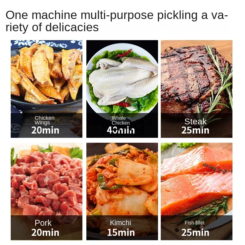 YJQ Marinating Machine Commercial Vacuum Marinated Meat Stirring Fried Chicken Burger Equipment Automatic Barrel Roller