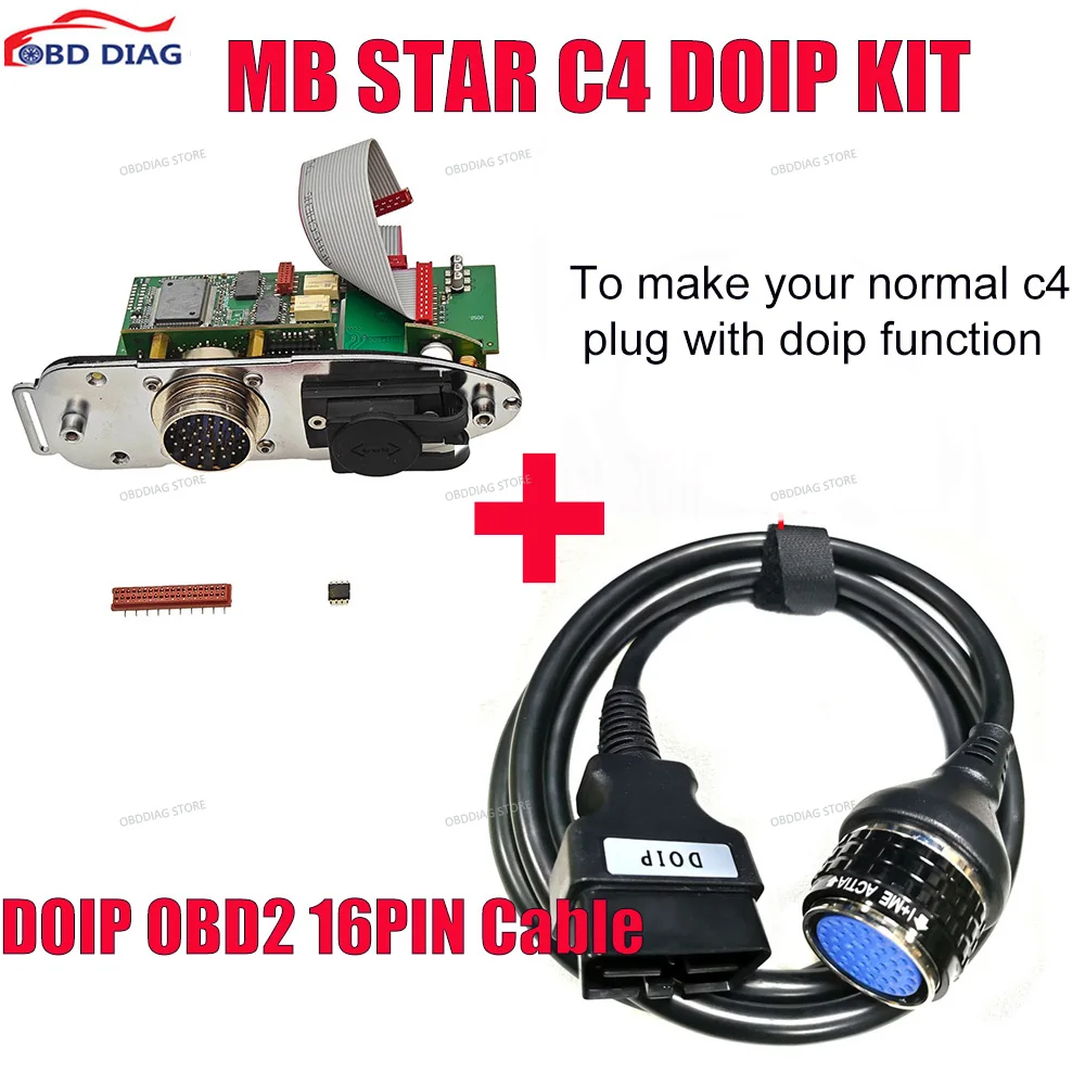 

MB STAR C4 PLUS DOIP kit for SD conect C4 DOIP KIT with 16PIN Cable obd2 Diagnostic Tools Cable Multiplexer car assessoires