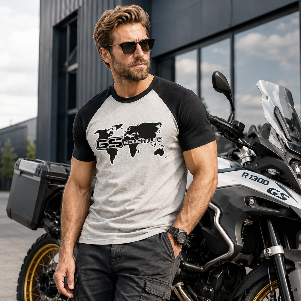 2026 New GS R1300GS Motorcycle Graphic Shirt Cotton T Shirt Rider Fan Short Sleeve Casual Streetwear Summer Unisex Tops