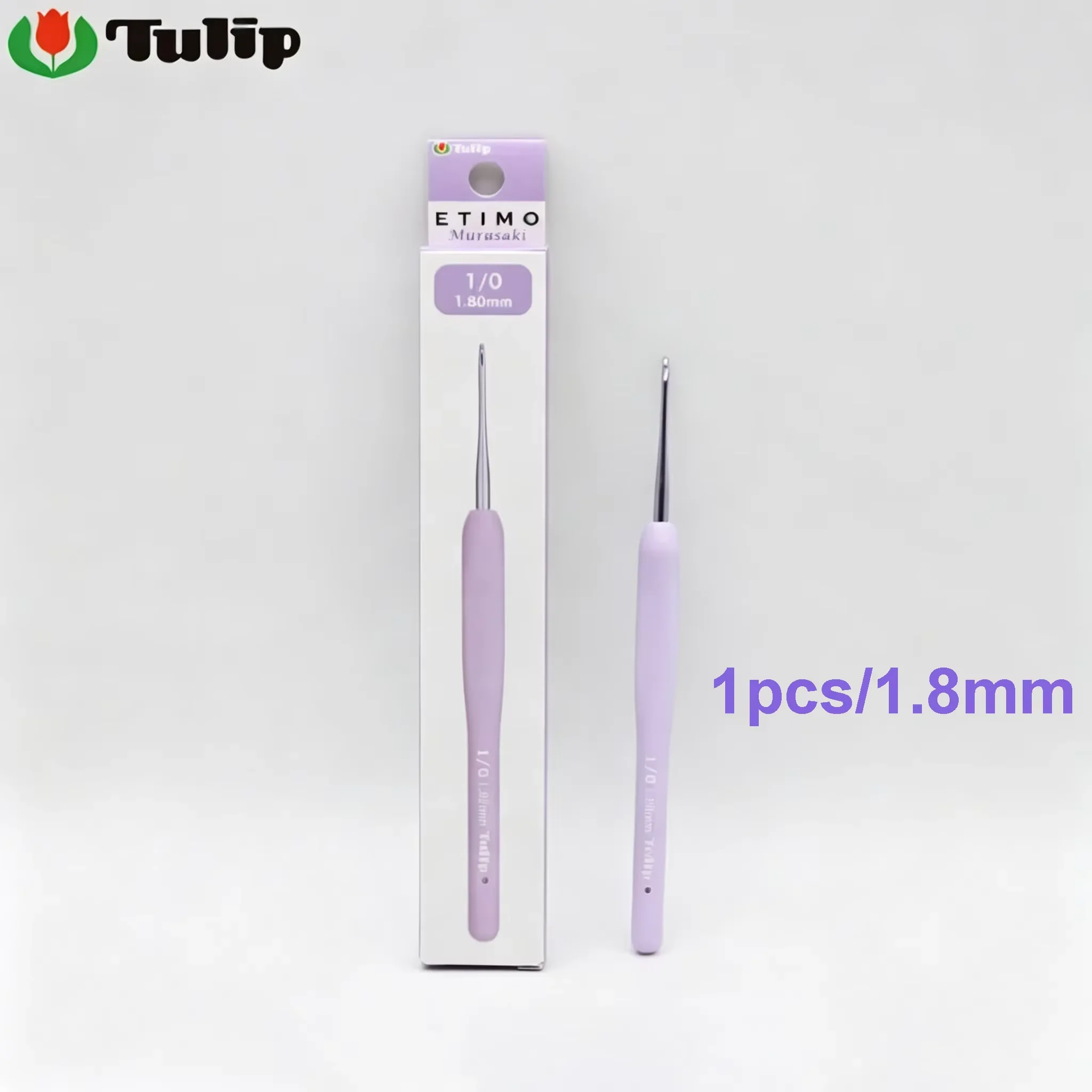 Originele Japanse Tulip ETIMO Murasaki haaknaald met comfortabele, ergonomische en zachte handgreep, garenbrei- en haakgereedschap