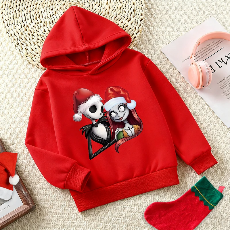 ديزني كابوس قبل عيد الميلاد الاطفال مقنعين البلوز الخريف الربيع لطيف أنيمي طباعة الصبي طويلة الأكمام البلوز ملابس كاجوال