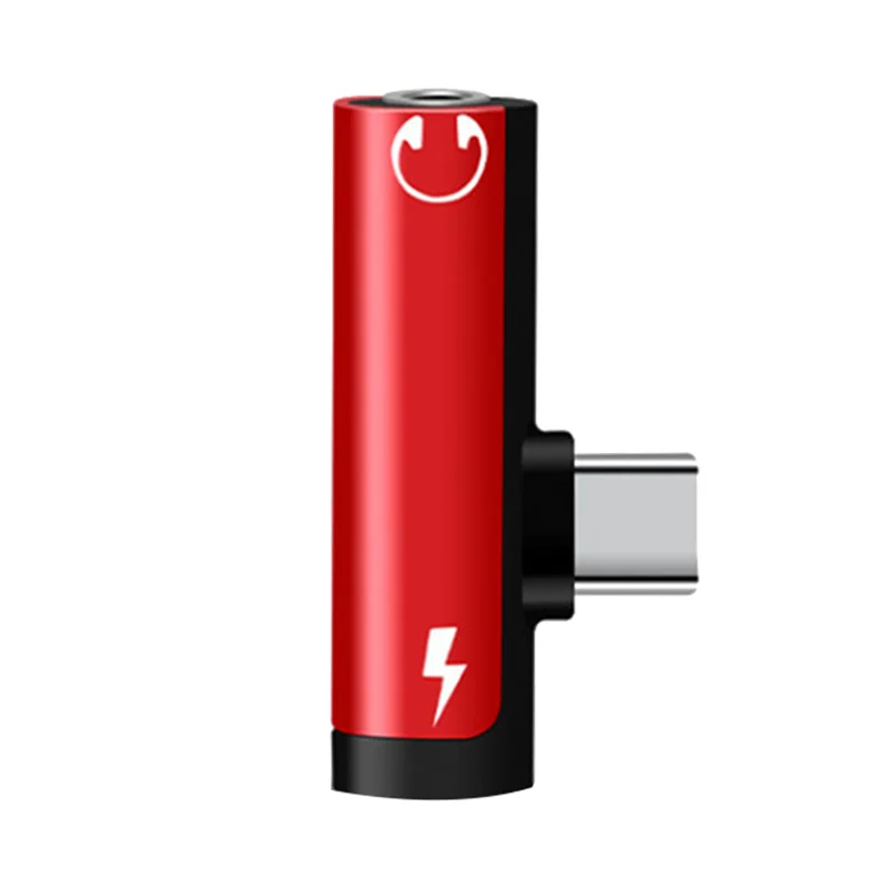 2 In1 Type C Adapter Splitter for To 3.5Mm Audio Headphone Charging Jack Earphone AUX Cable Connector-A