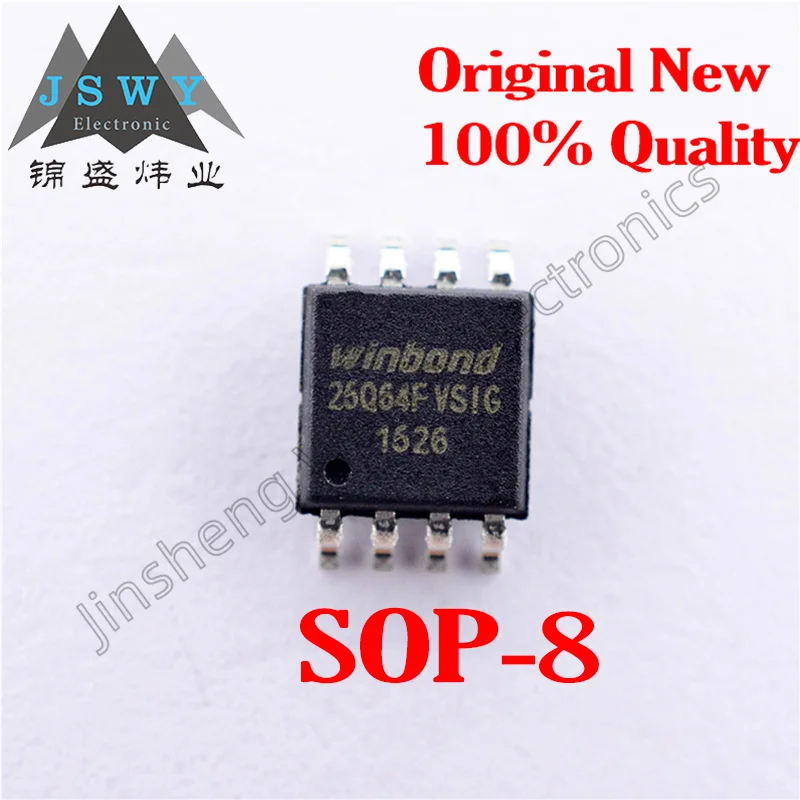 (5-10PCS) W25Q64FVSIG Silkscreen 25Q64FVSIG SOP-8/SPI/32Mb/Serial Flash Chip/Imported/Original/In Stock/Quick Shipping